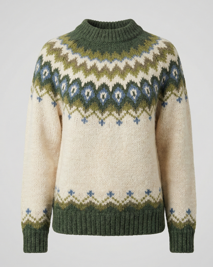 Damen Strickpullover Nordisch Merino