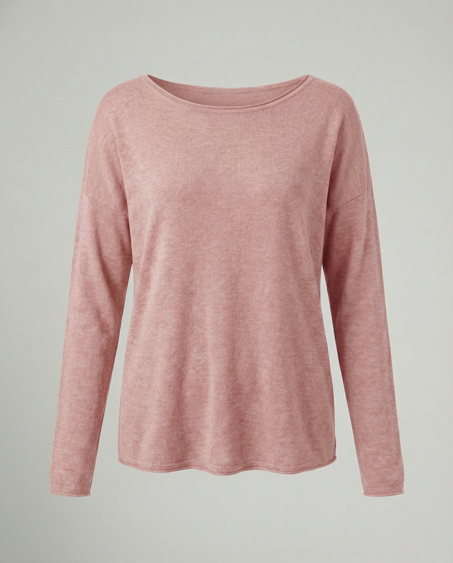 Damen Langarmshirt Leicht Baumwolle Weiß