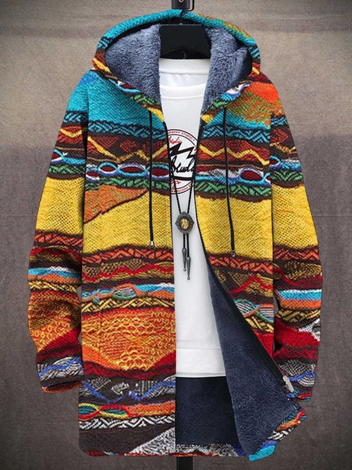 Norvielle Damen Designerjacke Künstlerdruck Elegantes Design