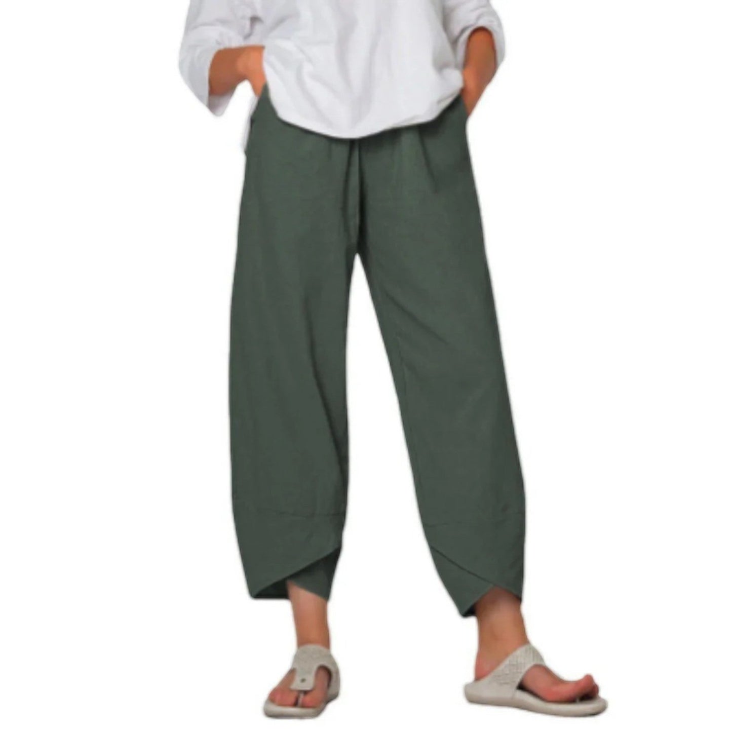 Damen Sommerhose Weites Bein Elegant