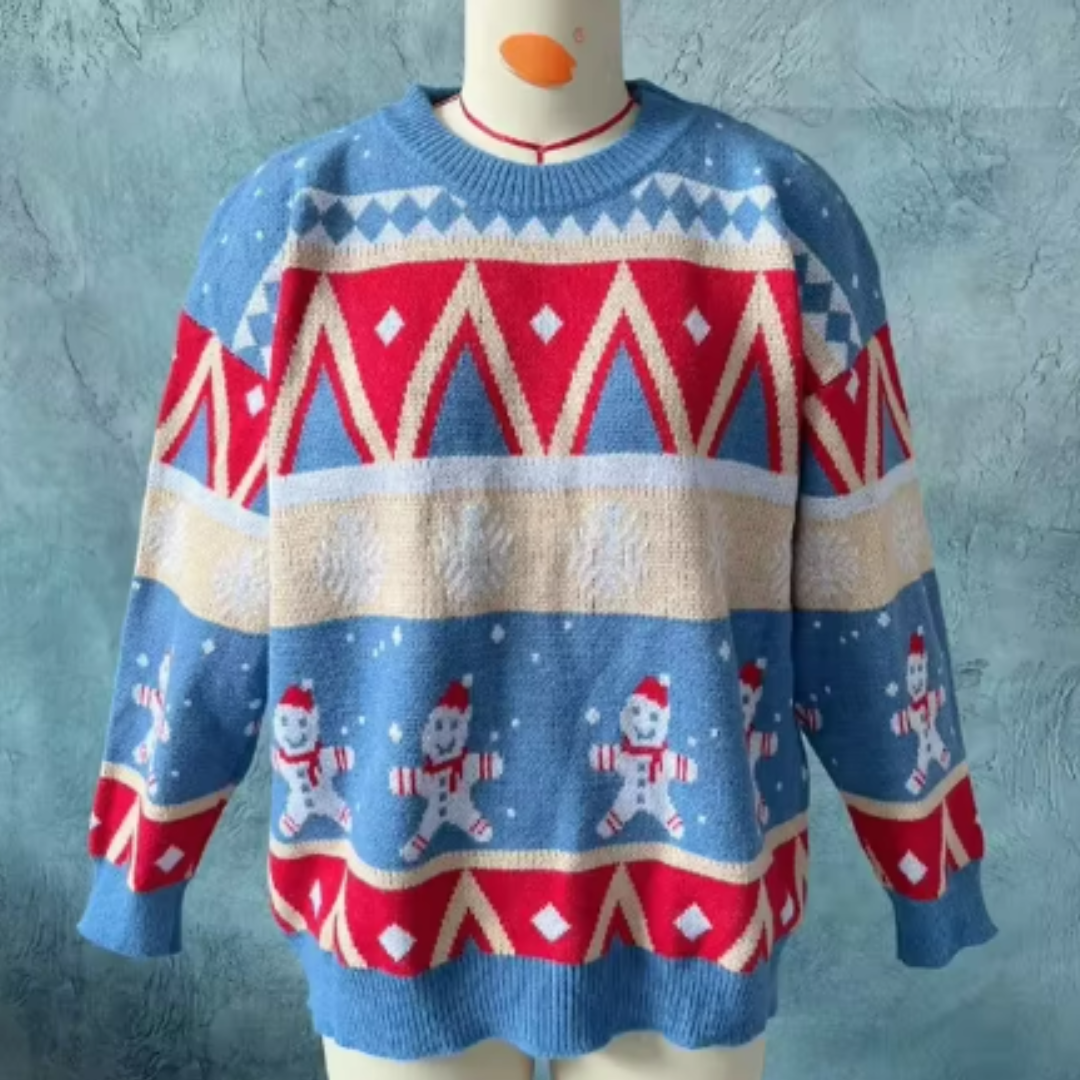 Damen Weihnachtspullover Warm Oversized