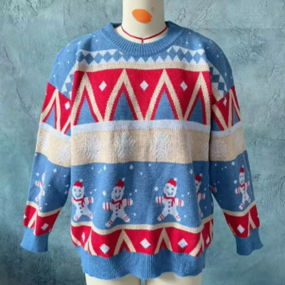 Damen Weihnachtspullover Warm Oversized