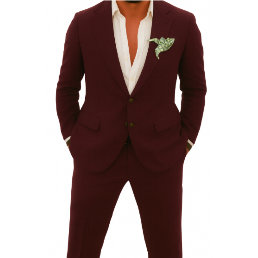 Herren Sommer Anzug Slim Fit Baumwolle Beige