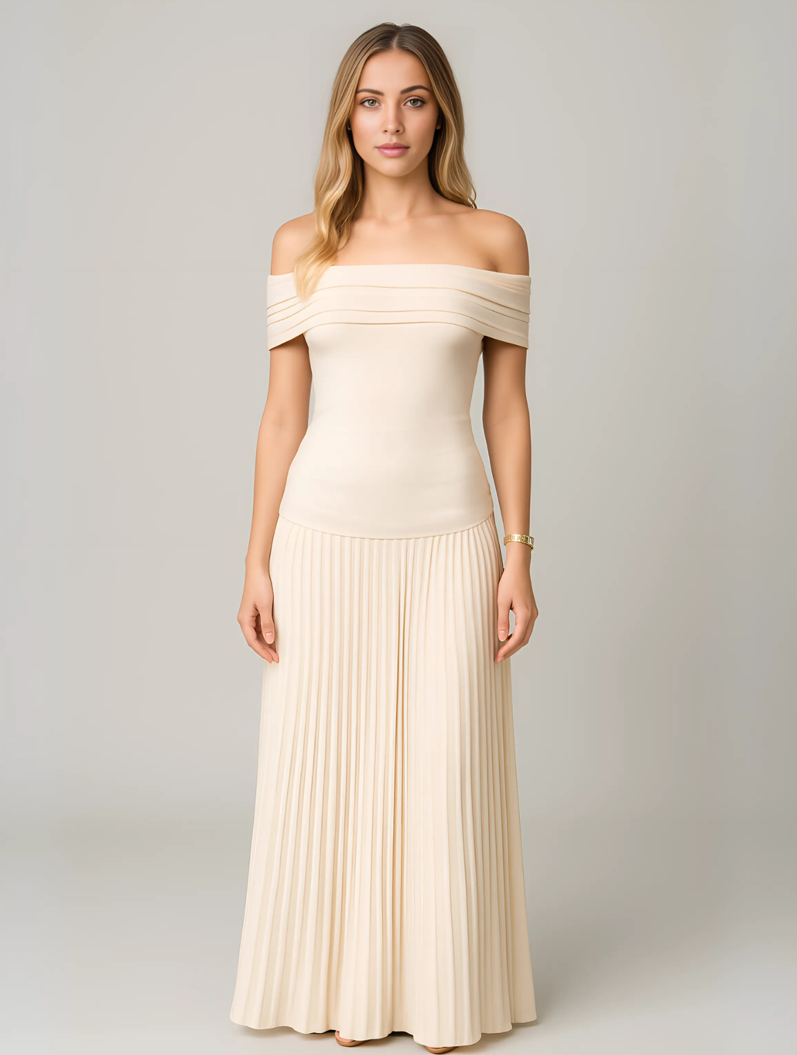Damen Maxi Kleid Faltenrock für Hochzeitsgäste - Norvielle