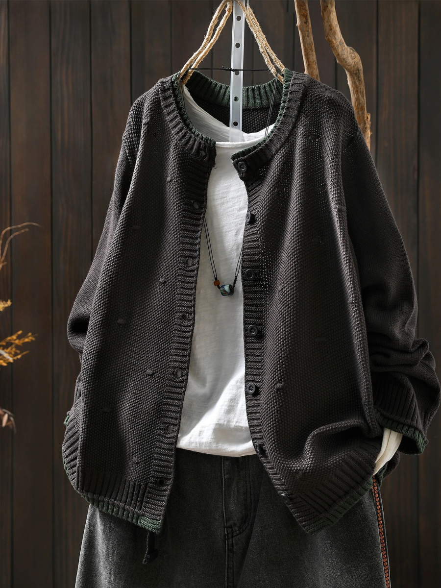 Isolde Texturierter Damen Cardigan