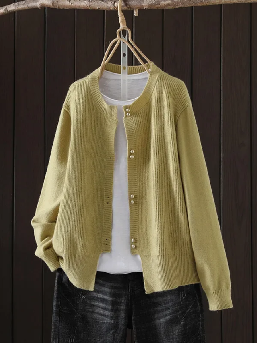 Elara Damen Cardigan Perlenknöpfe