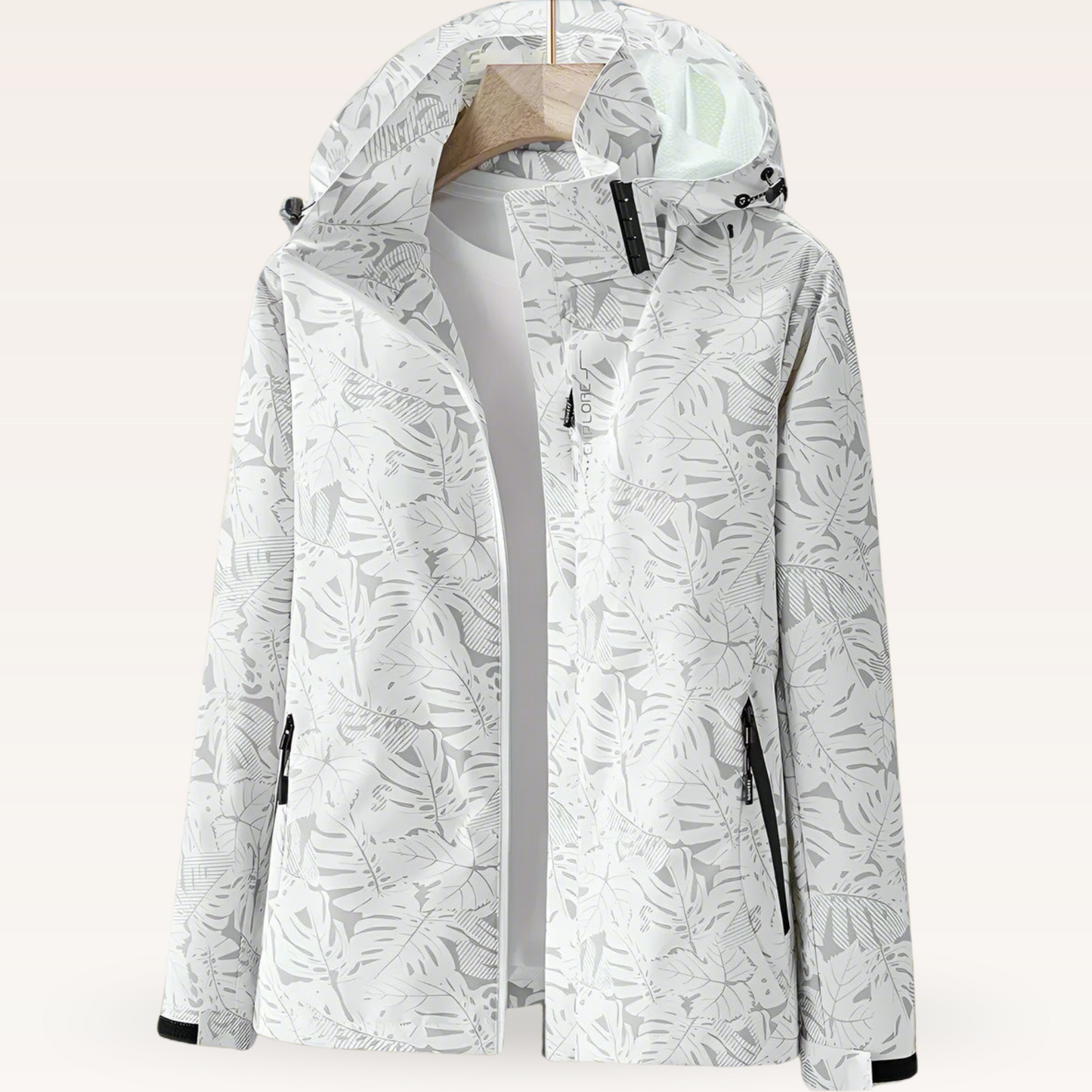 Damen Freizeitjacke Wasserabweisend Blattmuster - Norvielle