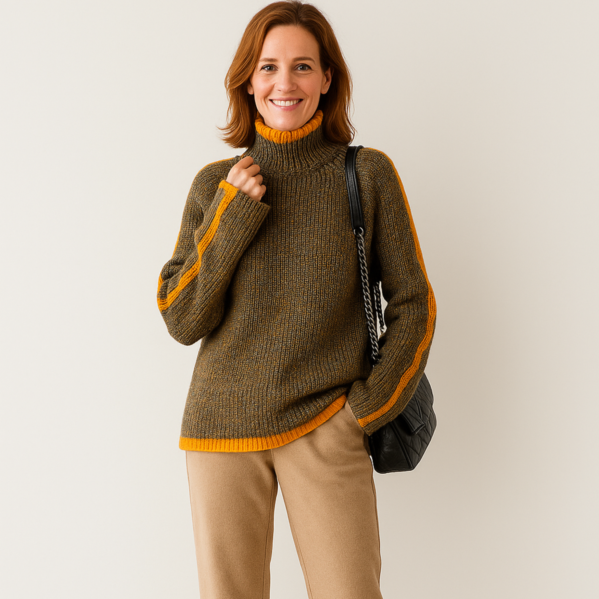 Damen Pullover Norwegermuster Gerade Passform - Norvielle