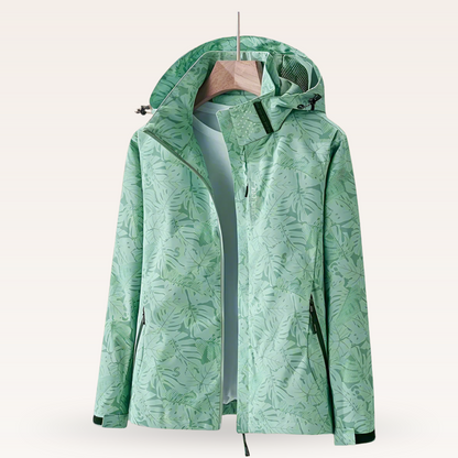 Damen Freizeitjacke Wasserabweisend Blattmuster