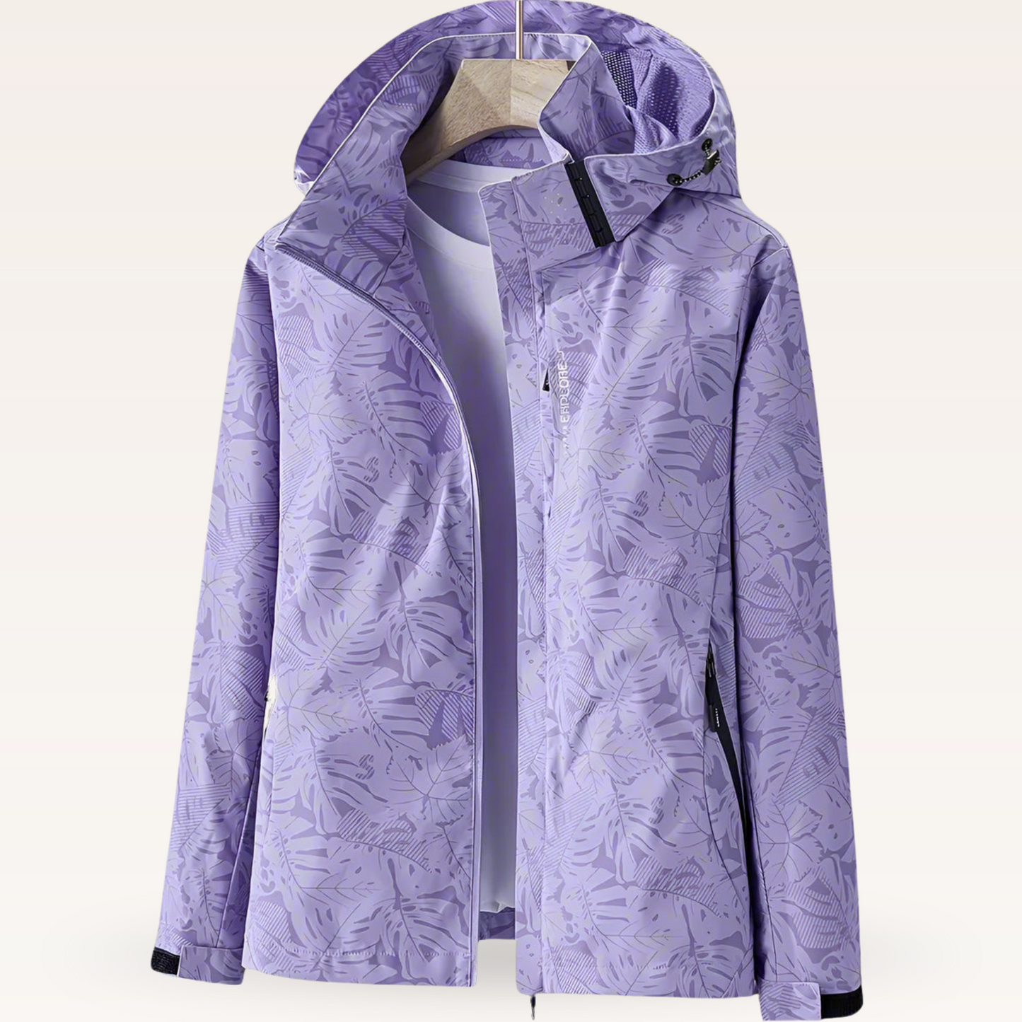 Damen Freizeitjacke Wasserabweisend Blattmuster