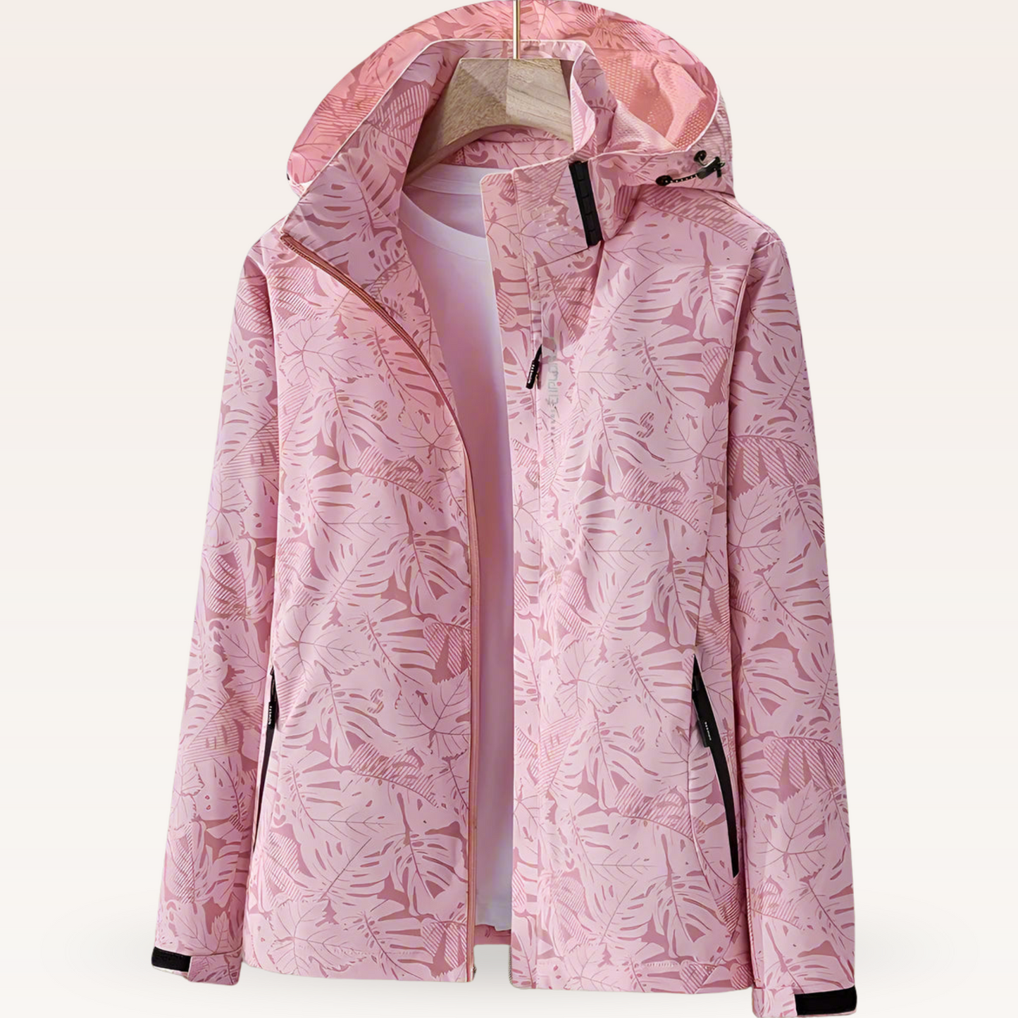 Damen Freizeitjacke Wasserabweisend Blattmuster
