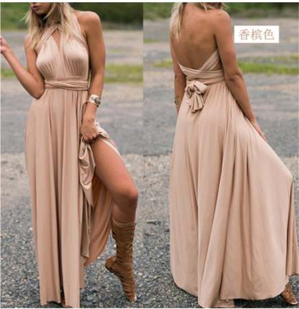 Damen Maxi Wickelkleid