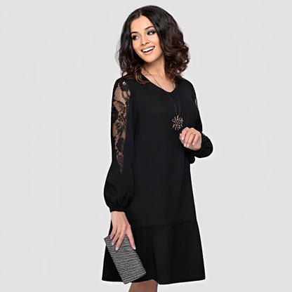 Damen Midi-Kleid Langärmlig
