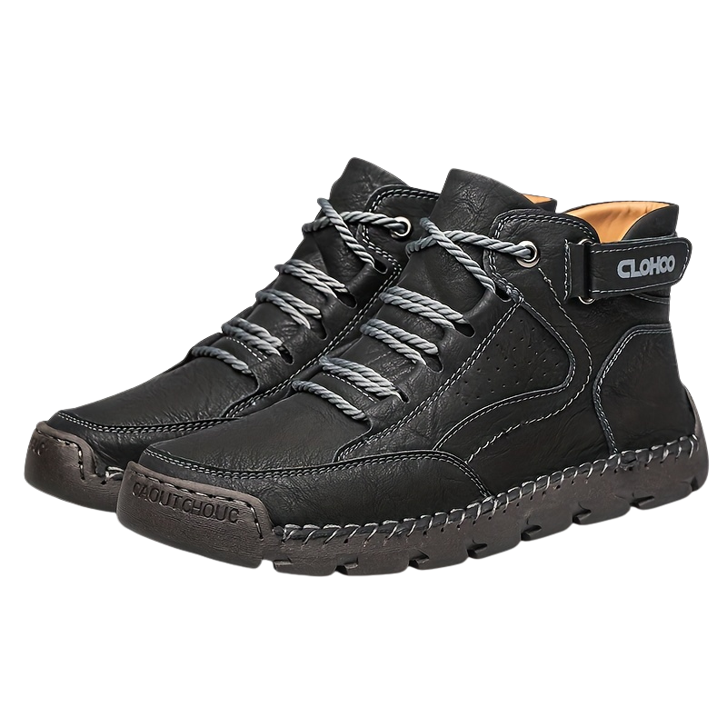 Herren Winterschuhe Knöchelhoch Leder Schnürung