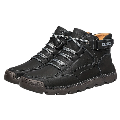 Herren Winterschuhe Knöchelhoch Leder Schnürung