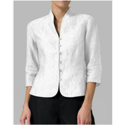 Damen Bluse Hochkragen Qualität
