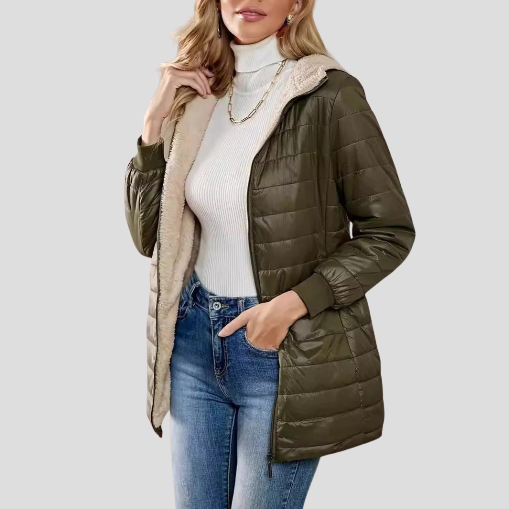 Damen Winterjacke Isoliert Kuschelig