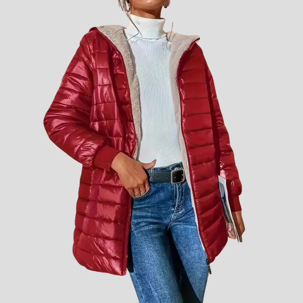 Damen Winterjacke Isoliert Kuschelig