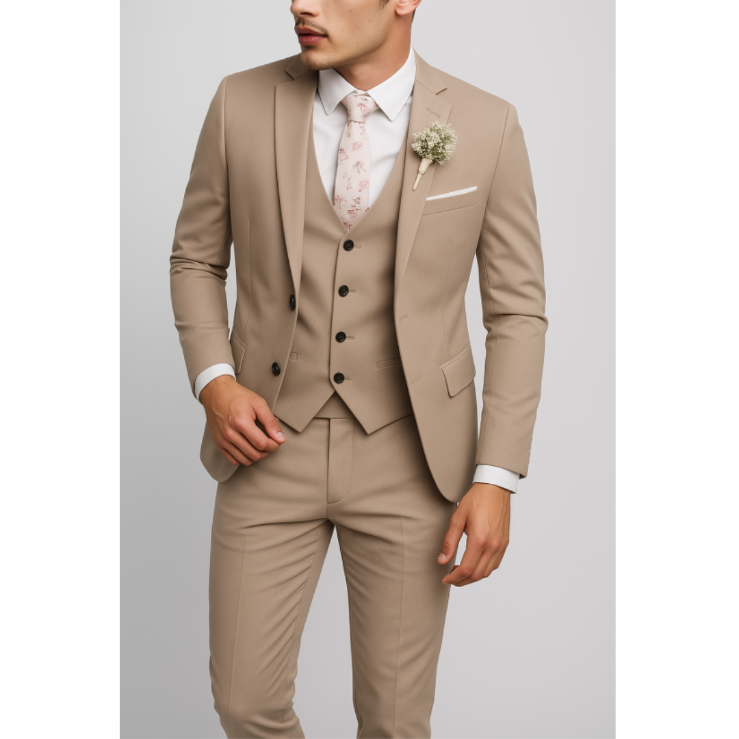 Herren Anzug 3-teilig Slim Fit