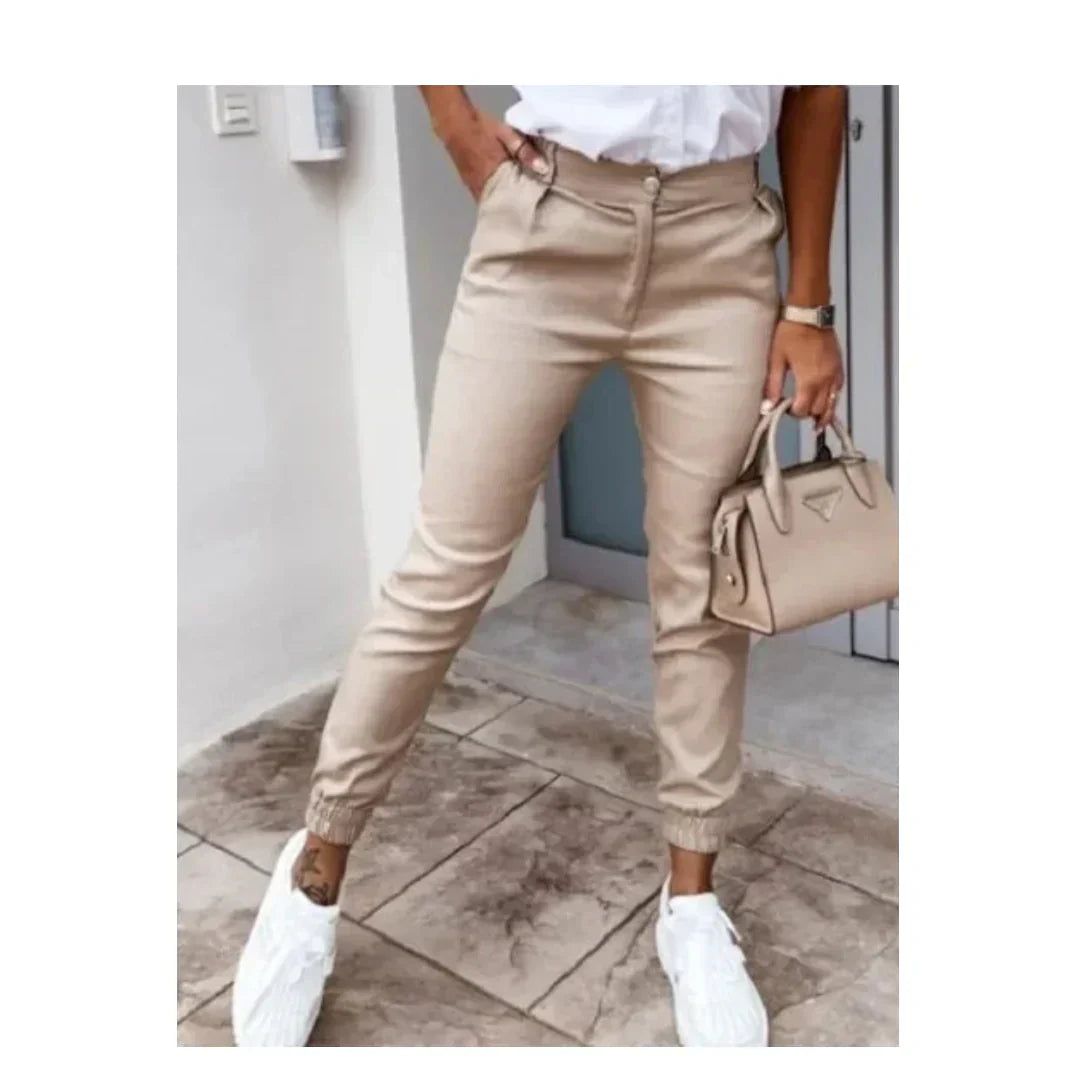 Stylische Herren Chino Hosen Baumwolle Beige