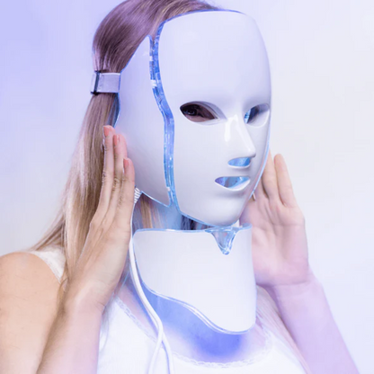 LED Gesichtsmaske 7 Farben Photon Lichttherapie für Gesicht und Hals - Norvielle