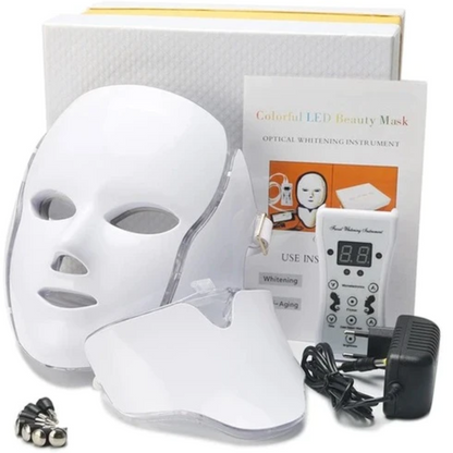 LED Gesichtsmaske 7 Farben Photon Lichttherapie für Gesicht und Hals