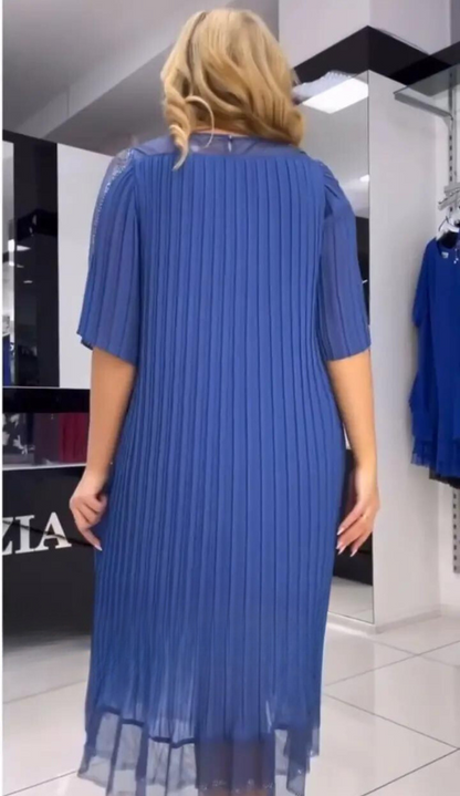 Norvielle Damen Plissiertes Kleid