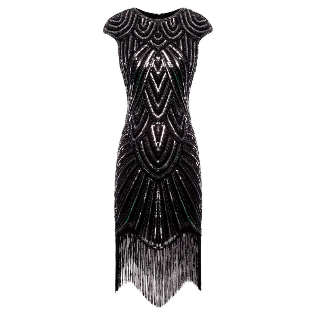 Gatsby-Stil Damenkleid Glitzernd