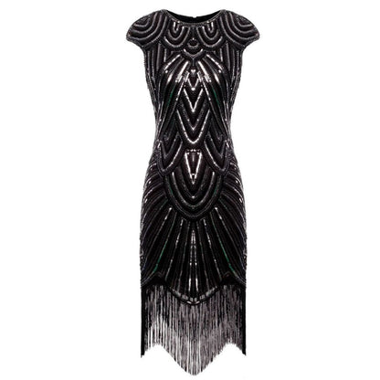 Gatsby-Stil Damenkleid Glitzernd