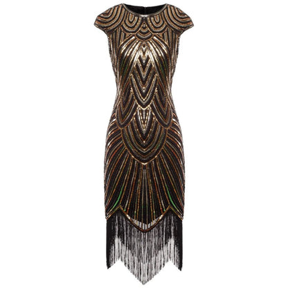 Gatsby-Stil Damenkleid Glitzernd