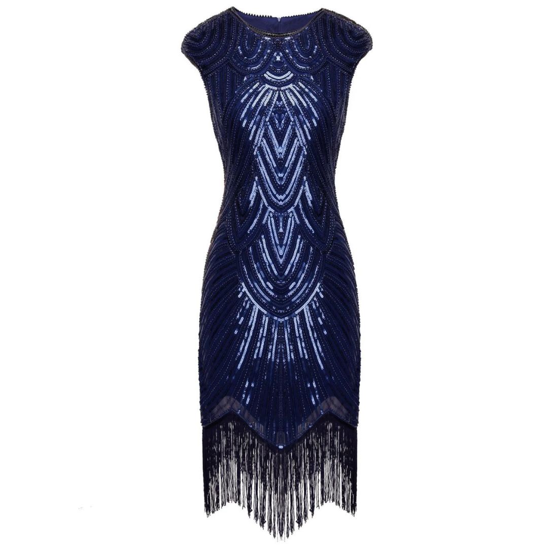 Gatsby-Stil Damenkleid Glitzernd