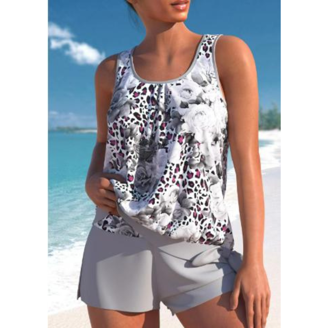 Damen Tankini Florale Badeanzug