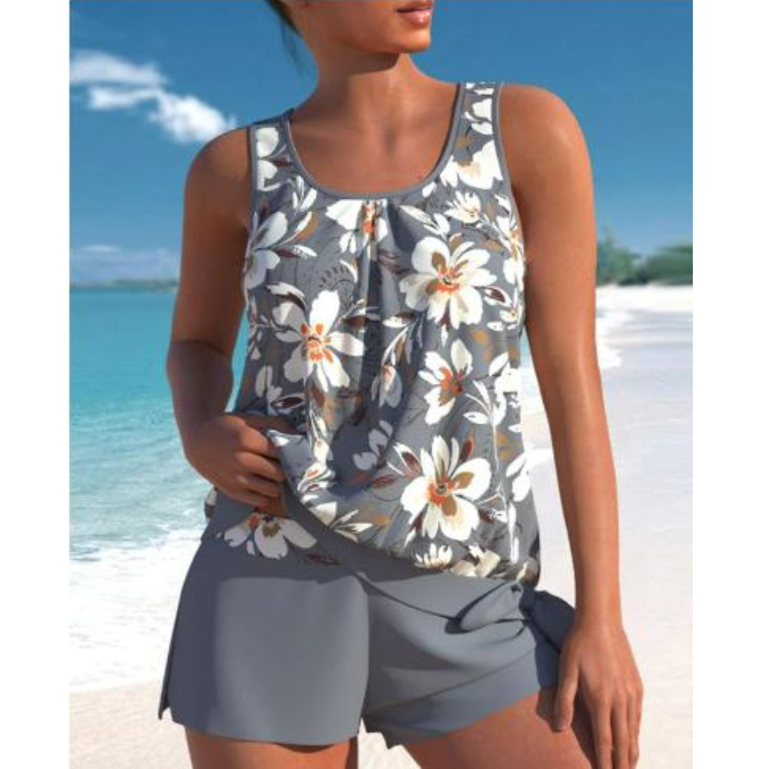 Damen Tankini Florale Badeanzug
