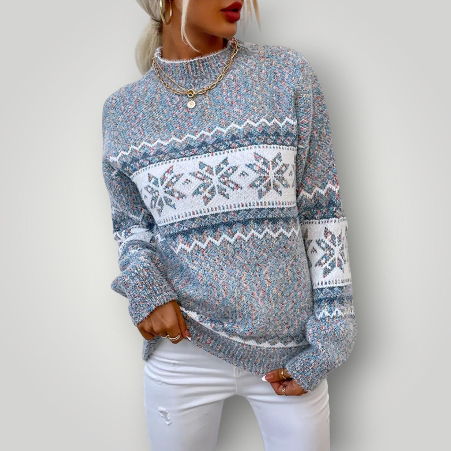 Damen Winterpullover Langarm Bequem