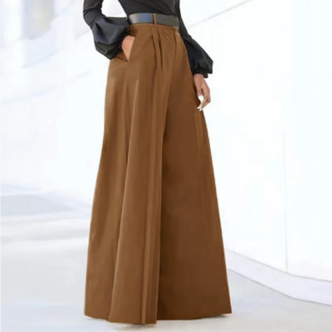 Damen Palazzohose Weites Bein