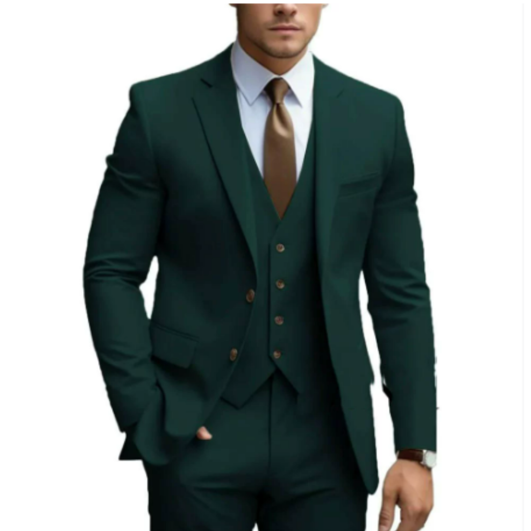 Herrenanzug Dreiteilig Zweiknopf-Blazer - Norvielle