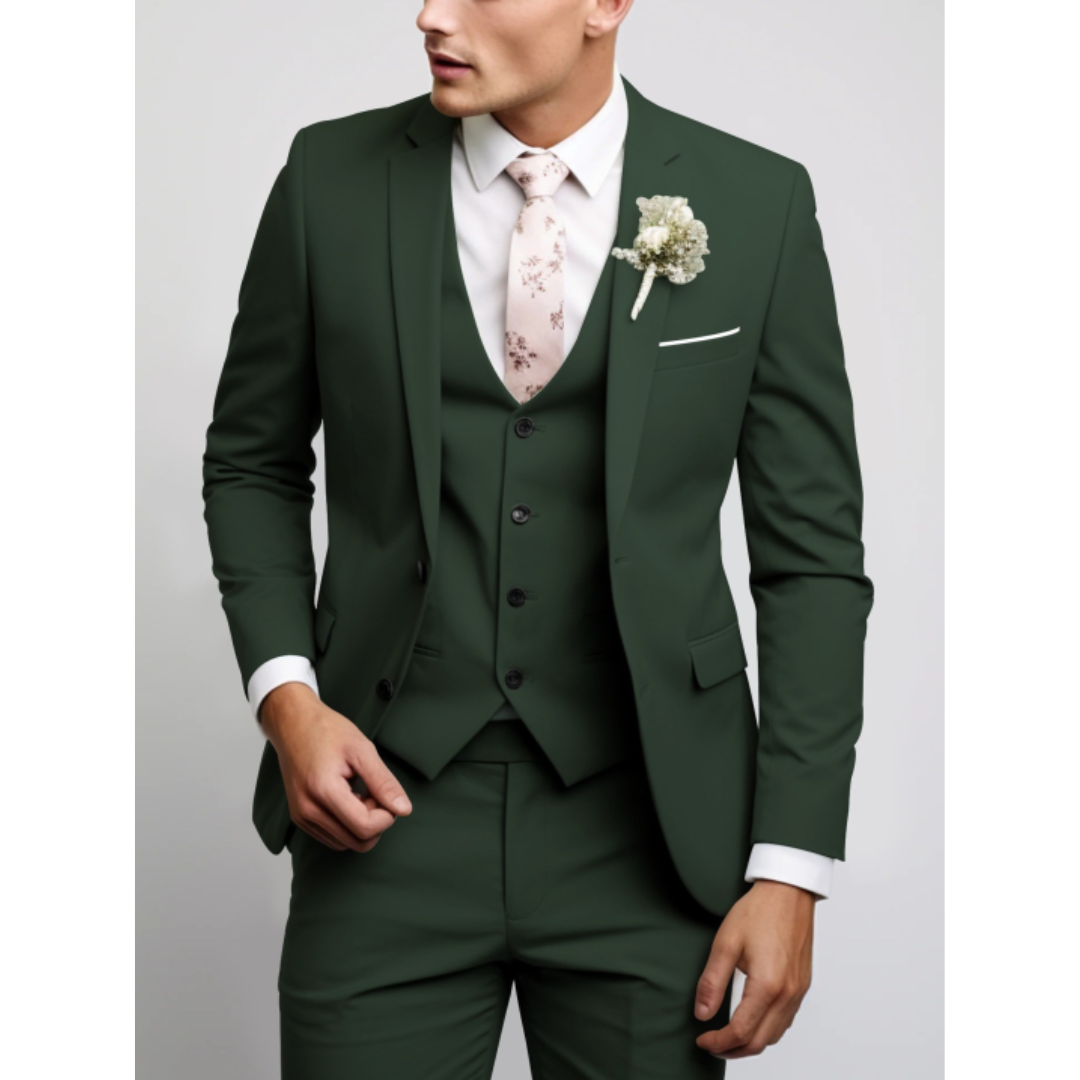 Herren Anzug 3-teilig Slim Fit