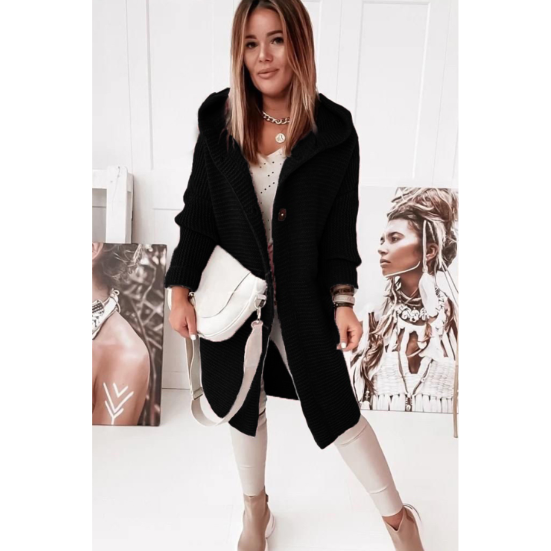 Damen Cardigan Mit Kapuze - Norvielle