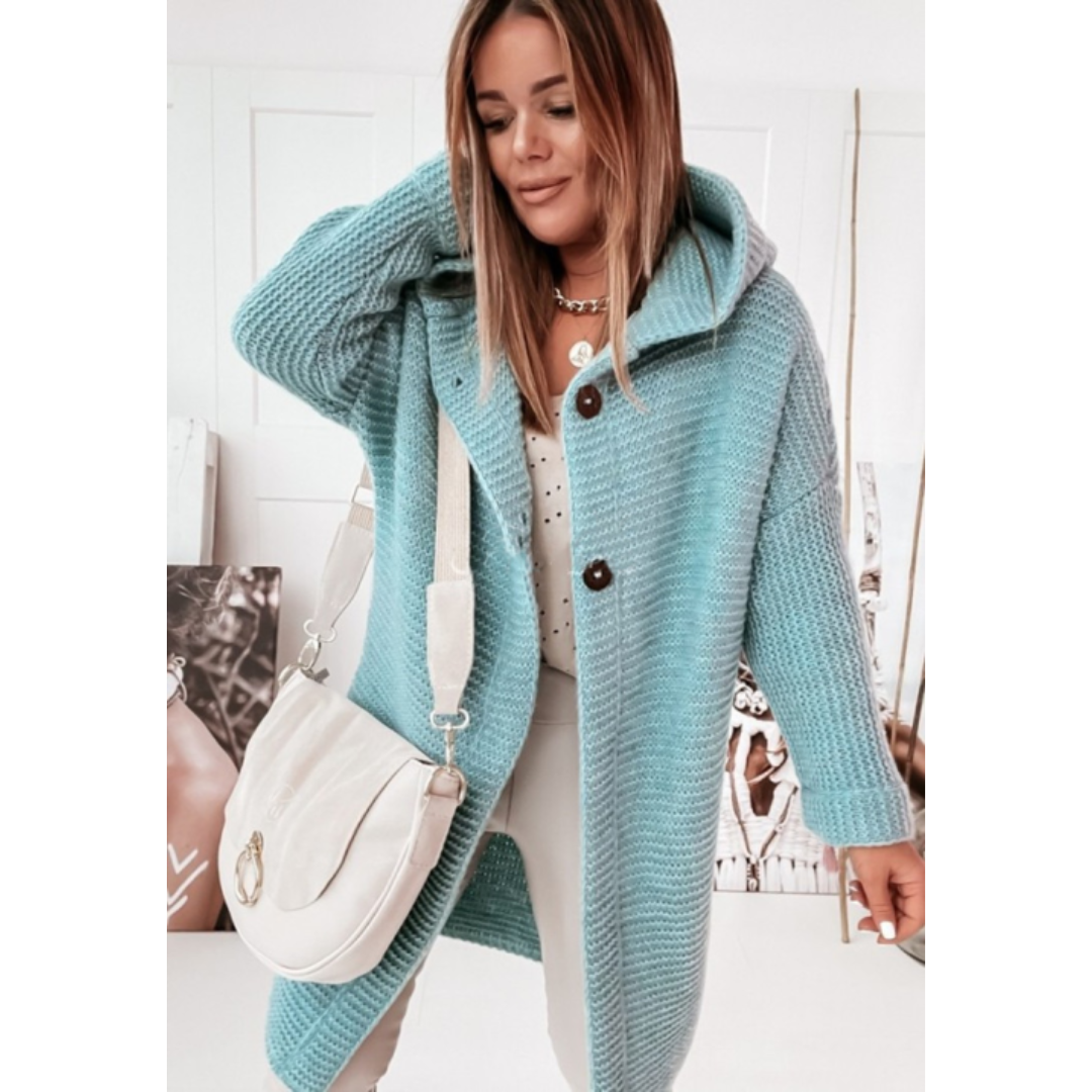 Damen Cardigan Mit Kapuze