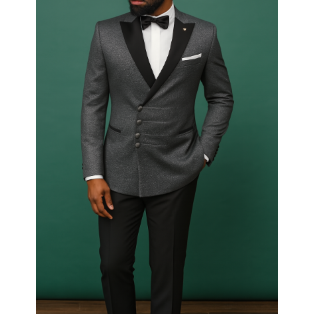 Herren Anzug 2-teilig Formal Schwarz - Norvielle