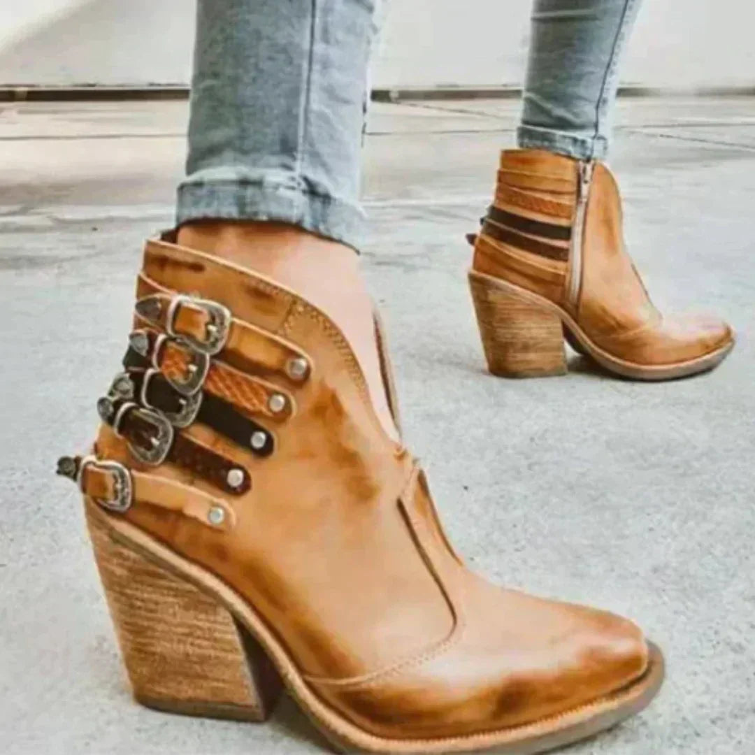 Damen Absatzstiefel Bequem - Norvielle