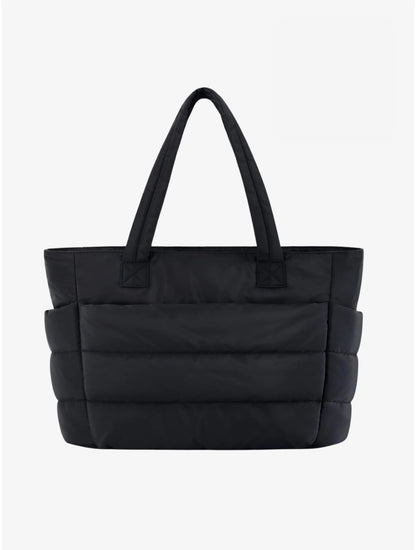 Gepolsterte Damenhandtasche Steppdesign Seitentaschen