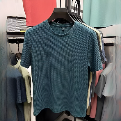 Herren Sommer-T-Shirt Elegantes Baumwolle Weiß - Norvielle