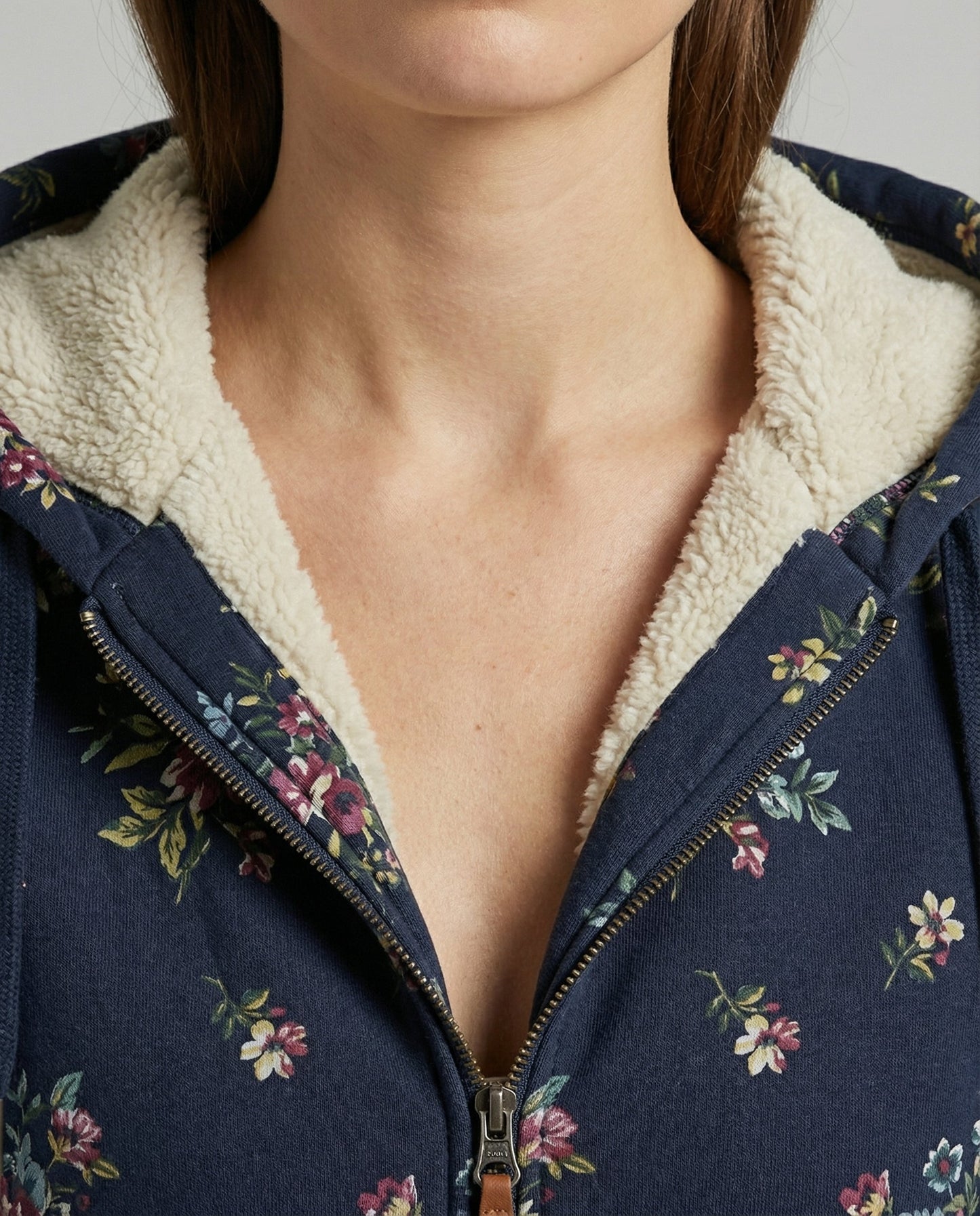 Damen Winterjacke Blumenmuster