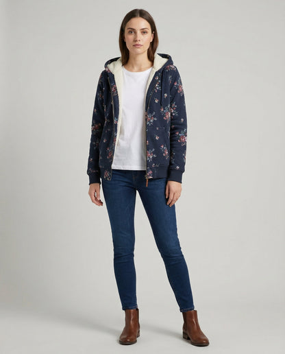 Damen Winterjacke Blumenmuster