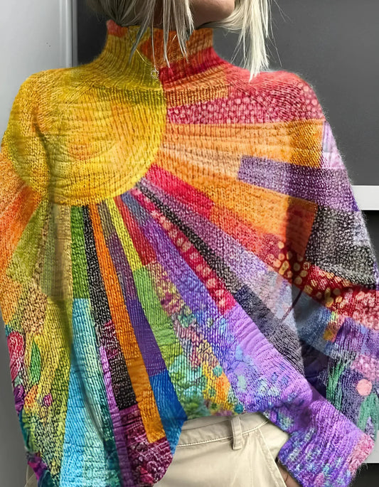 Ada Damen Rollkragenpullover Bunt - Norvielle