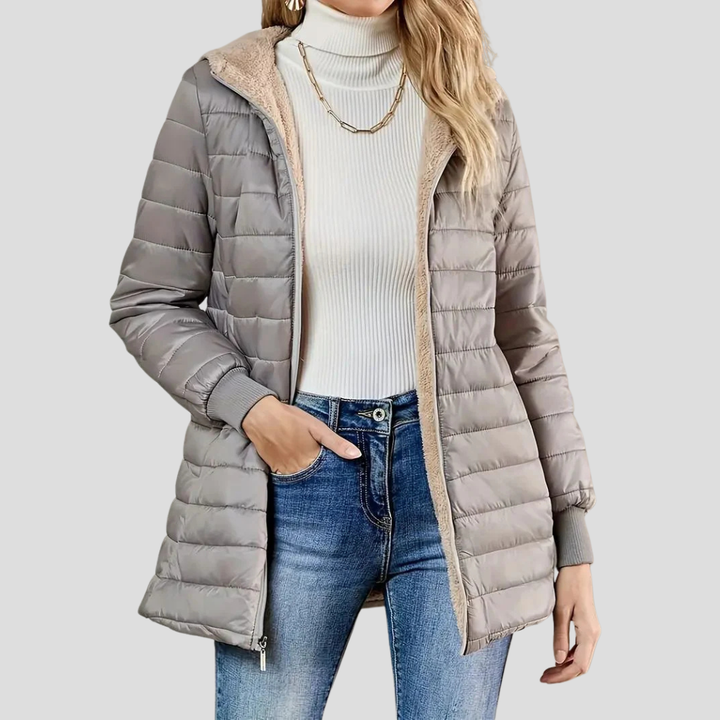 Damen Winterjacke Isoliert Kuschelig - Norvielle