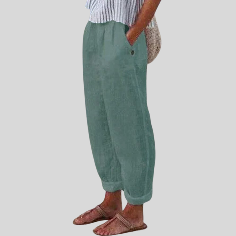 Leichte Damen-Hose Mit Seitentaschen