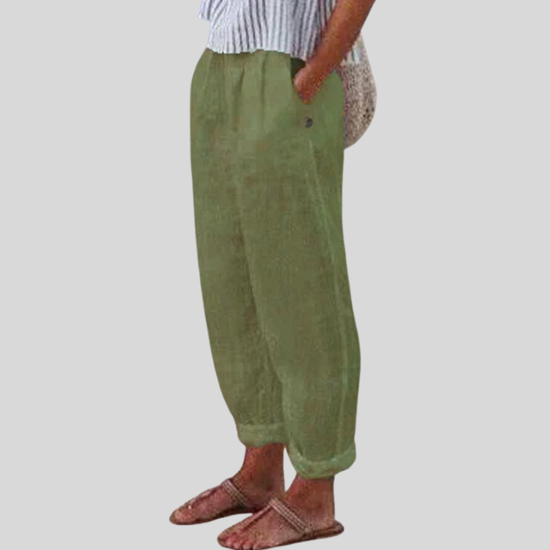 Leichte Damen-Hose Mit Seitentaschen