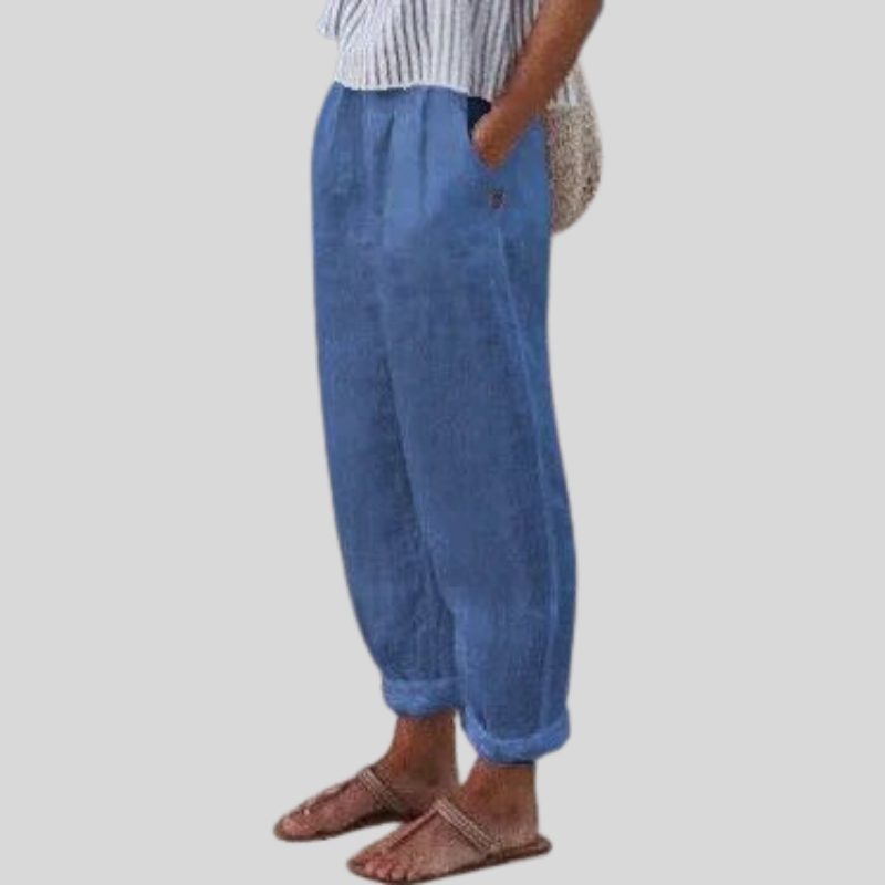 Leichte Damen-Hose Mit Seitentaschen